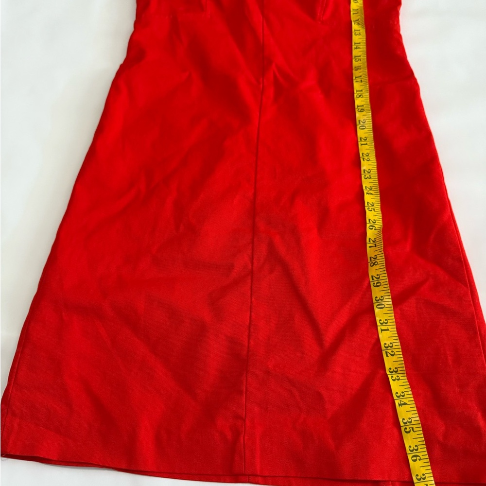 Talbots Vibrant Red/Orange Midi sleeveless Dress in size 8P - Picture 8 of 14